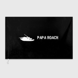 Флаг 3D Papa Roach glitch на темном фоне по-горизонтали