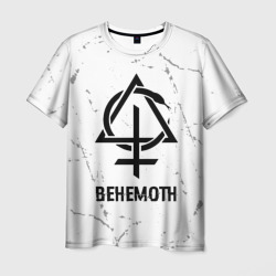 Мужская футболка 3D Behemoth glitch на светлом фоне