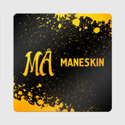 Магнит виниловый Квадрат Maneskin - gold gradient по-горизонтали