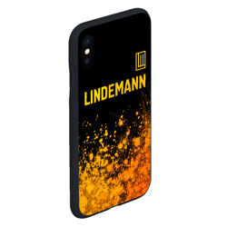 Чехол для iPhone XS Max матовый Lindemann - gold gradient посередине - фото 2