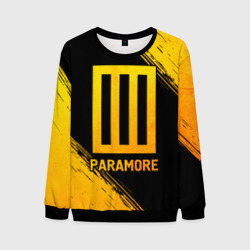 Мужской свитшот 3D Paramore - gold gradient