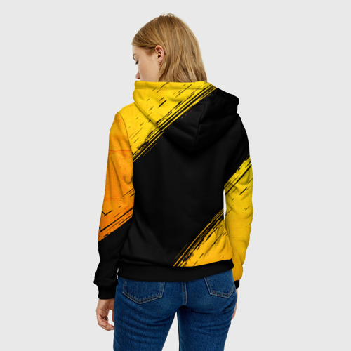 Женская толстовка 3D Paramore - gold gradient, цвет 3D печать - фото 4