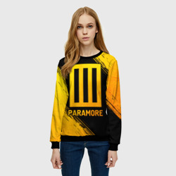 Женский свитшот 3D Paramore - gold gradient - фото 2