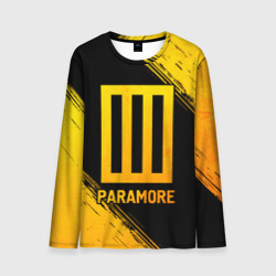 Мужской лонгслив 3D Paramore - gold gradient