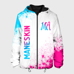 Мужская куртка 3D Maneskin neon gradient style вертикально