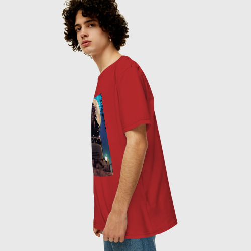 Мужская футболка хлопок Oversize с принтом Джиперс Криперс, вид сбоку #3