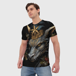 Мужская футболка 3D Дракон небес - фото 2