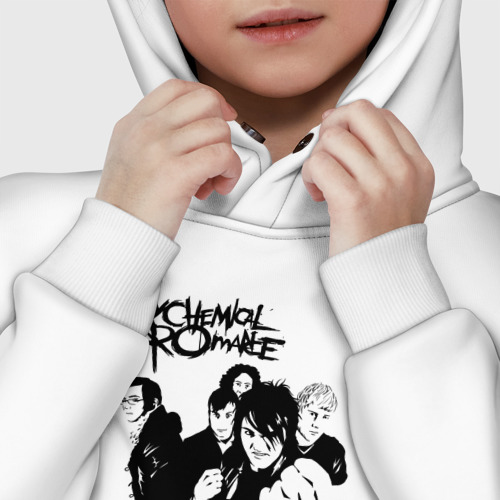 Детское худи Oversize хлопок My chemical romance rock, цвет белый - фото 7