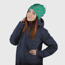 Шапка 3D c помпоном Рождественский дождь из леденцов - фото 2