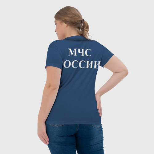 Женская футболка 3D МЧС-Спасатель, цвет 3D печать - фото 7