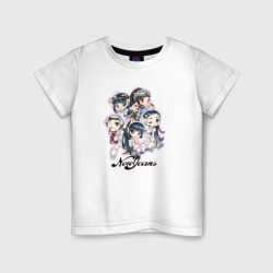 Детская футболка хлопок NewJeans album Get Up chibi  style