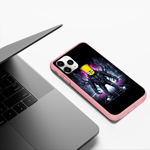 Чехол для iPhone 11 Pro Max матовый с принтом Cool Bart Simpson - cyberpunk - ai art, фото #5