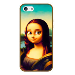 Чехол для iPhone 5/5S матовый Ai art - Мона Лиза в стиле cartoon