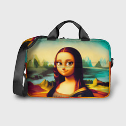 Сумка для ноутбука 3D Ai art - Мона Лиза в стиле cartoon