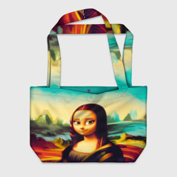 Пляжная сумка 3D Ai art - Мона Лиза в стиле cartoon