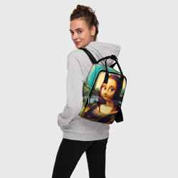 Женский рюкзак 3D Ai art - Мона Лиза в стиле cartoon - фото 2