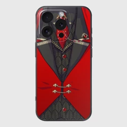 Чехол для iPhone 16 Pro Max силиконовый с защитой камеры Алый фрак мафиозника для косплея 