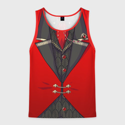 Мужская майка 3D Алый фрак мафиозника для косплея 