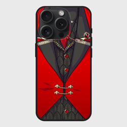Чехол силиконовый для Apple iPhone 15 Pro матовый Алый фрак мафиозника для косплея 