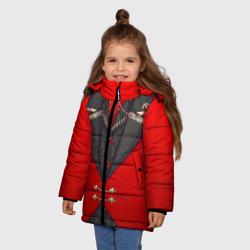 Зимняя куртка для девочек 3D Алый фрак  - фото 2