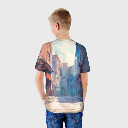 Детская футболка 3D Парень в штанах карго , цвет 3D печать - фото 4