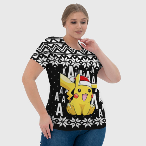Женская футболка 3D с принтом Пикачу свитер, фото #4