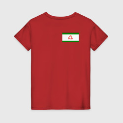 Женская футболка хлопок Флаг Ингушетии