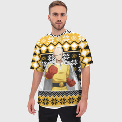 Мужская футболка oversize 3D One-Punch Man sweater - фото 2