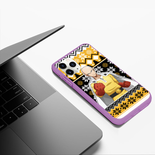 Чехол для iPhone 11 Pro Max матовый One-Punch Man sweater - фото 5