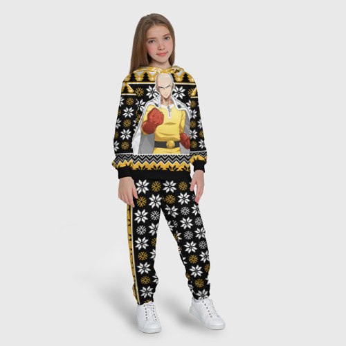 Детский костюм с толстовкой 3D One-Punch Man sweater, цвет черный - фото 5