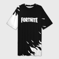 Платье-футболка 3D Fortnite fire flame