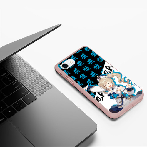 Чехол для iPhone 7/8 матовый с принтом Барбара иероглифы - Геншин Импакт, фото #5