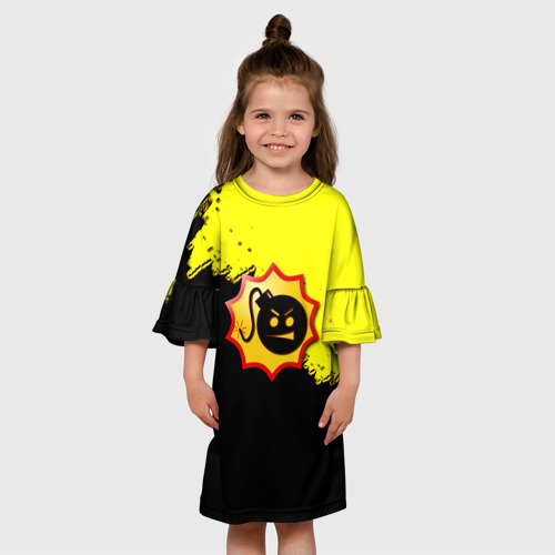 Детское платье 3D с принтом Croteam Сэм Стоун, вид сбоку #3