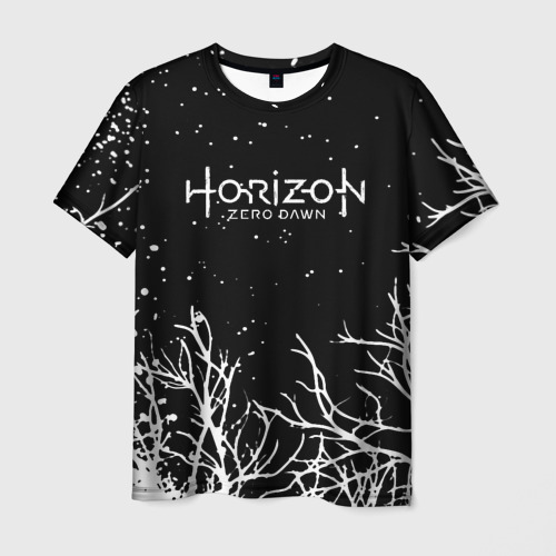 Мужская футболка 3D Horizon Zero Dawn ночь, цвет 3D печать