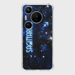 Чехол для Huawei Pura 70 Pro Знак зодиака стрелец на тёмном фоне