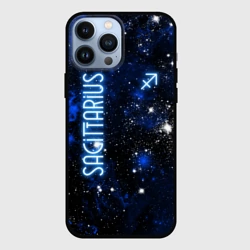 Чехол для iPhone 13 Pro Max Знак зодиака стрелец на тёмном фоне