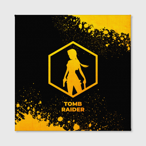 Холст квадратный Tomb Raider - gold gradient, цвет 3D печать - фото 2