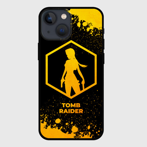 Чехол для iPhone 13 mini Tomb Raider - gold gradient