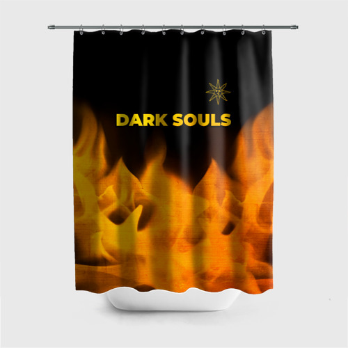 Штора 3D для ванной Dark Souls - gold gradient посередине