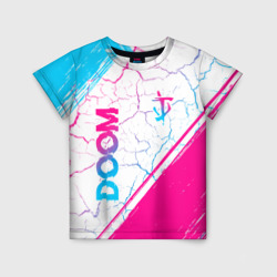 Doom neon gradient style вертикально – Детская футболка 3D с принтом купить со скидкой в -33%