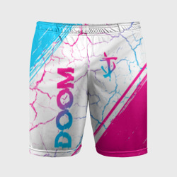 Мужские шорты спортивные Doom neon gradient style вертикально