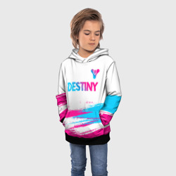 Детская толстовка 3D Destiny neon gradient style посередине - фото 2