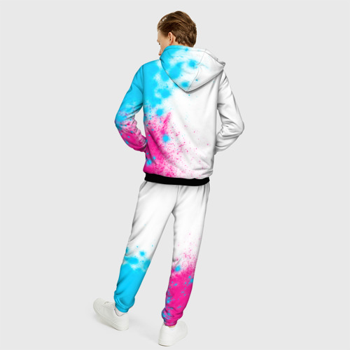 Мужской костюм 3D Rust neon gradient style по-вертикали, цвет черный - фото 4