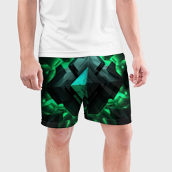 Мужские шорты спортивные Абстрактное ощущение зелени - фото 2