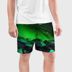 Мужские шорты спортивные Абстрактное эхо зелени - фото 2