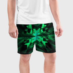 Мужские шорты спортивные Абстрактное погружение в зелень - фото 2