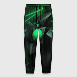 Мужские брюки 3D Геометрические формы зелени