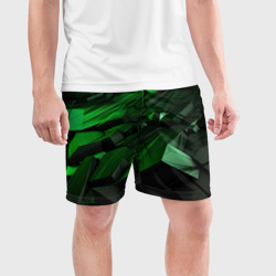 Мужские шорты спортивные Вихри зелени в абстракции - фото 2
