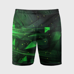 Мужские шорты спортивные Преобразования зеленого в абстракции