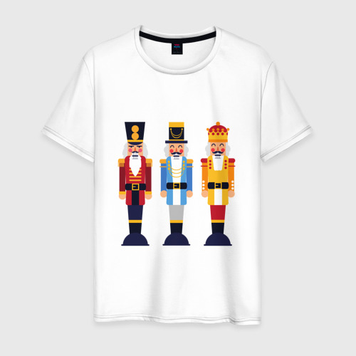 Мужская футболка хлопок Три оловянных солдатика, цвет белый